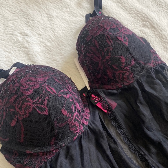 BNWT La Senza Mesh Babydoll Chemise size Medium - Picture 1 of 3